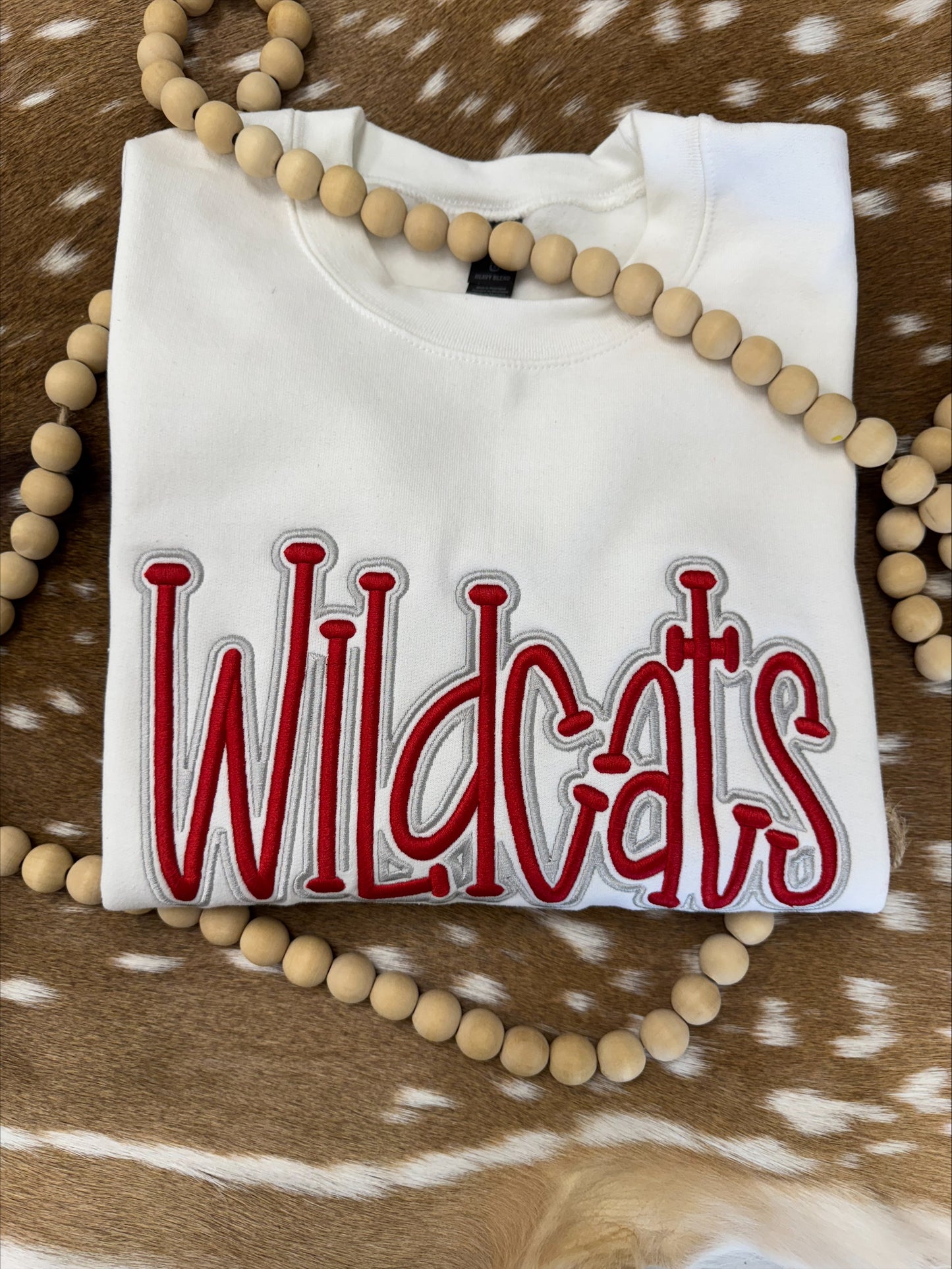 3D Puff Mascot Cropped Embroidered Sweatshirt