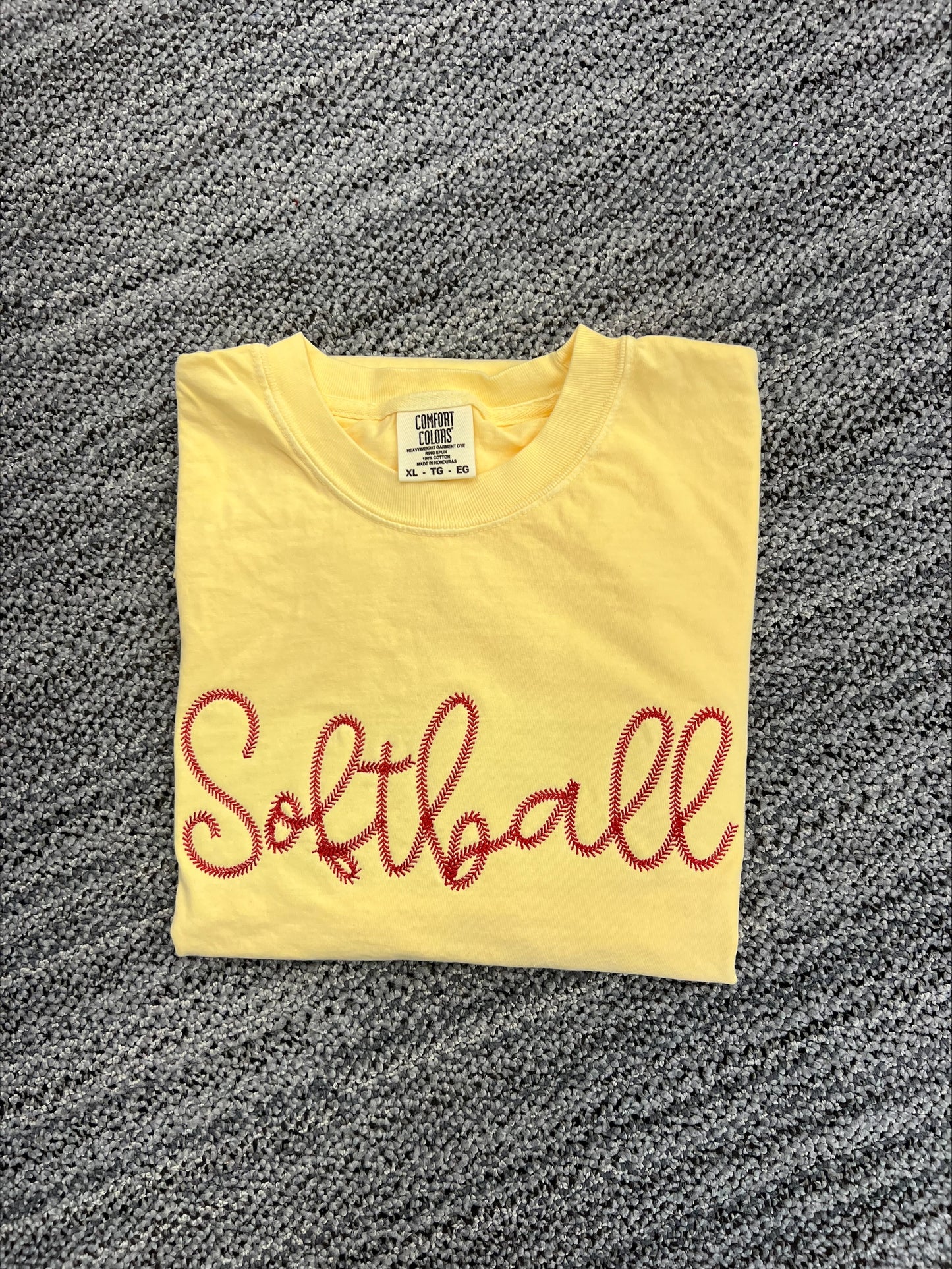 Softball Stitch Embroidered Sweatshirt/T-Shirt