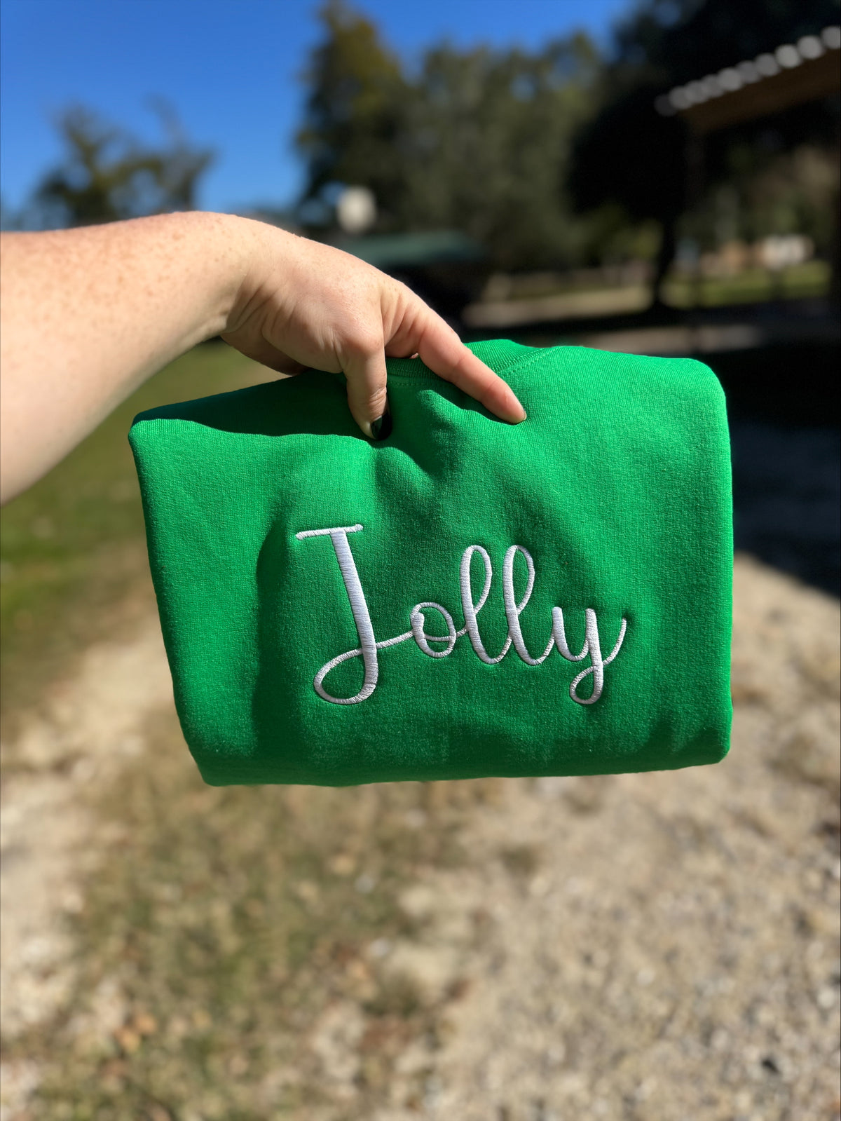Sleigh OR Jolly Embroidered Sweatshirt/T-Shirt
