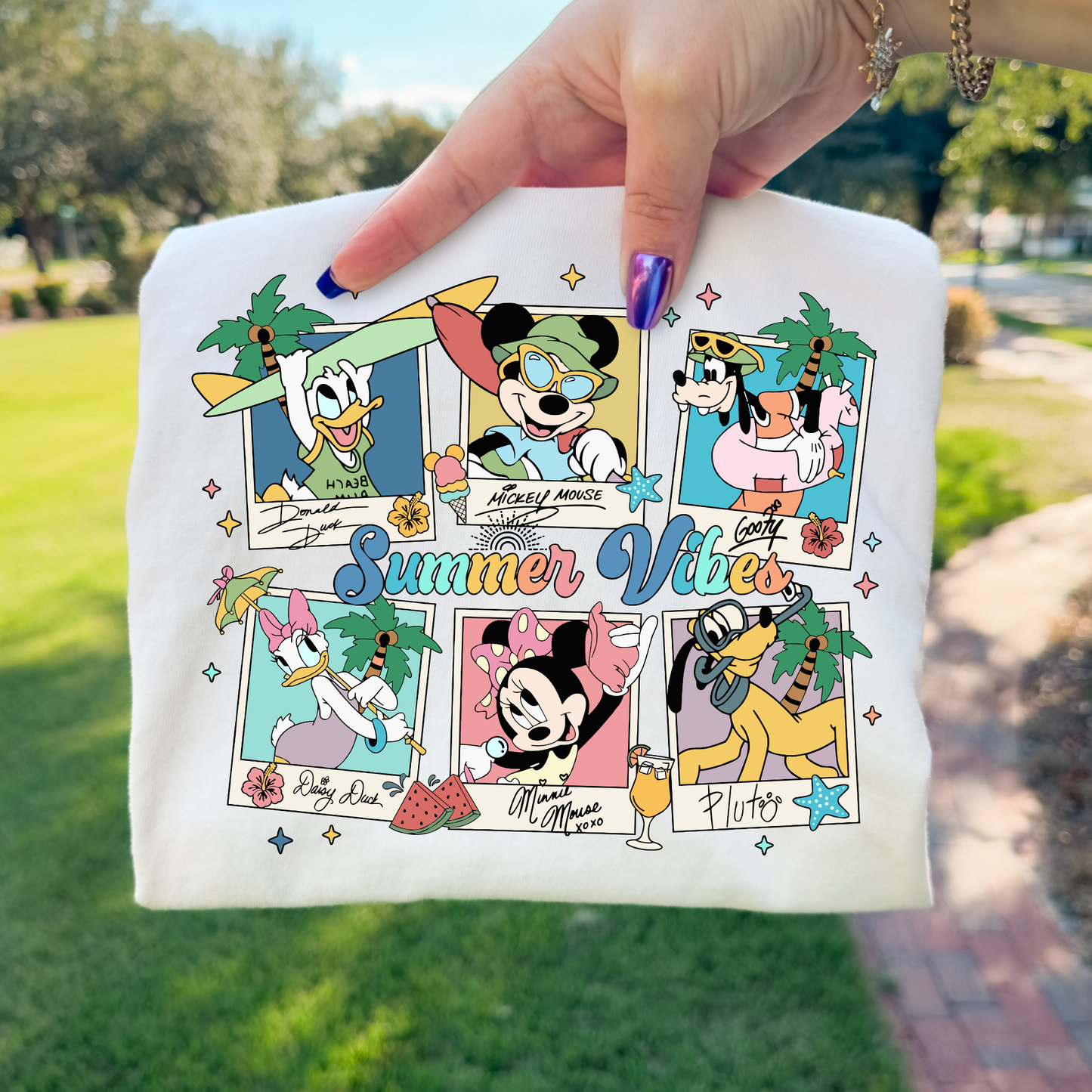 Summer Vibes (Mouse and Friends) Full Color DTF Transfer