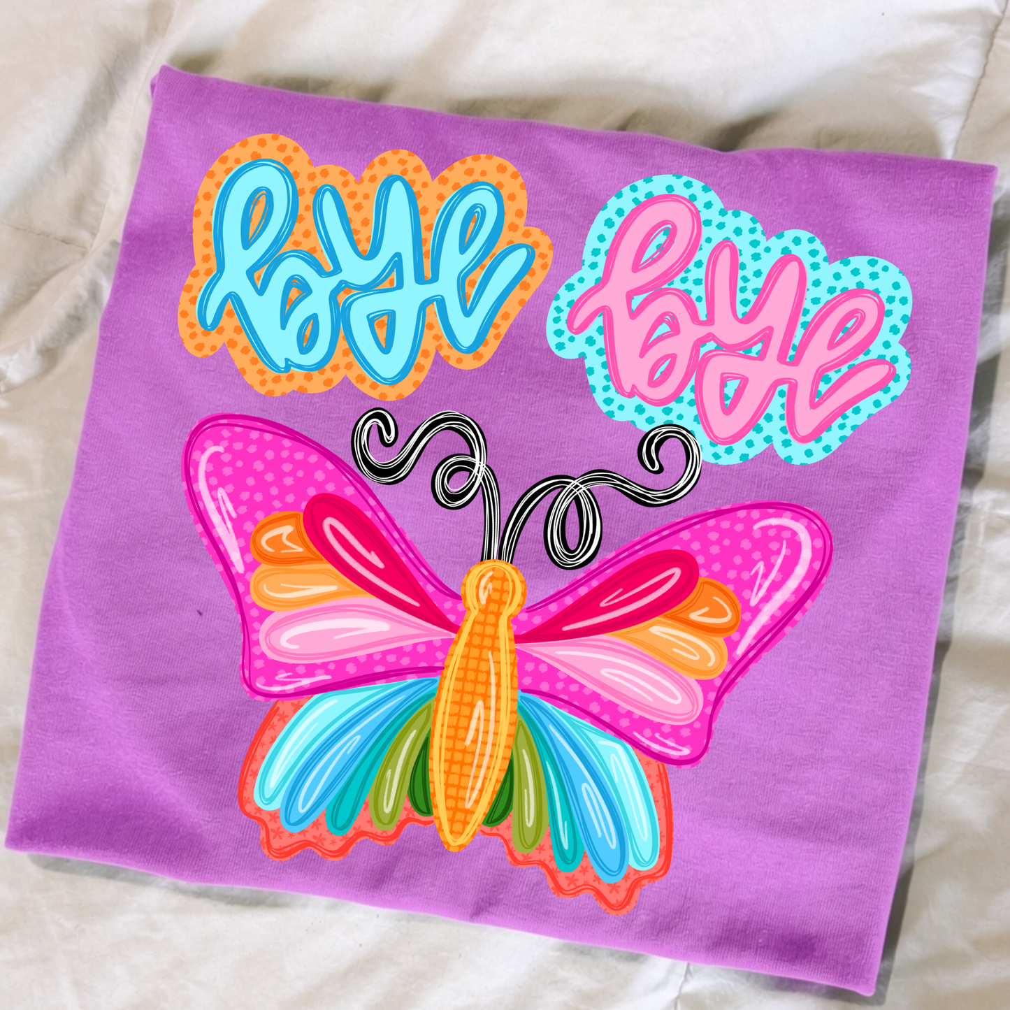 Bye Bye Butterfly Full Color DTF Transfer