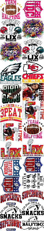 22x120 Pre-Designed SB Gang Sheet (As Pictured)