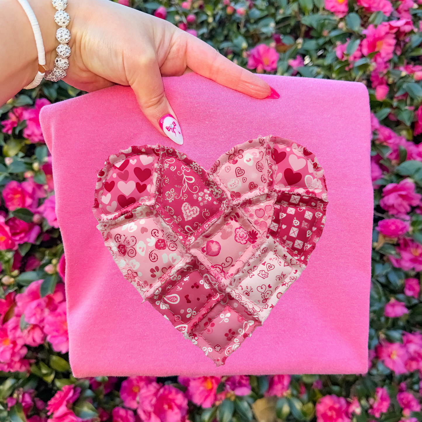 Quilt Heart Patch Full Color DTF Transfer