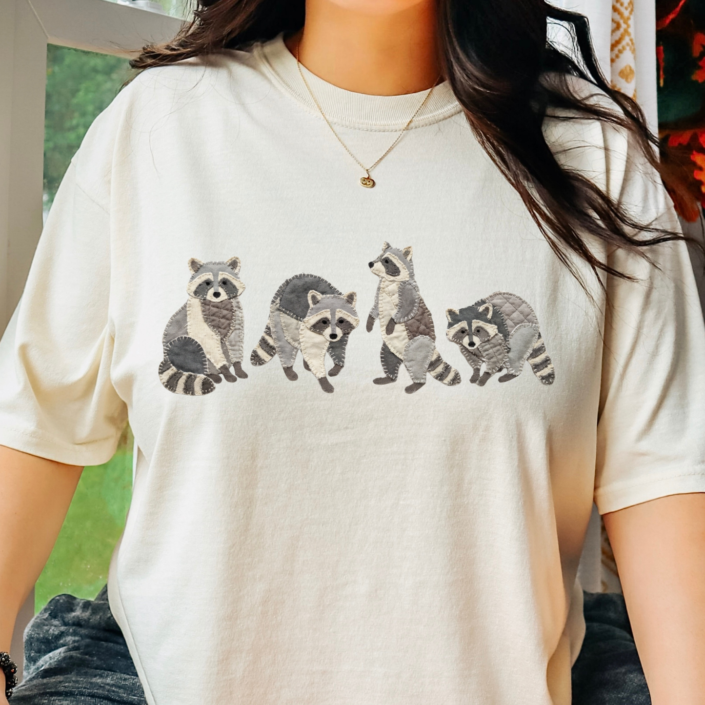 Racoons Full Color DTF Transfer