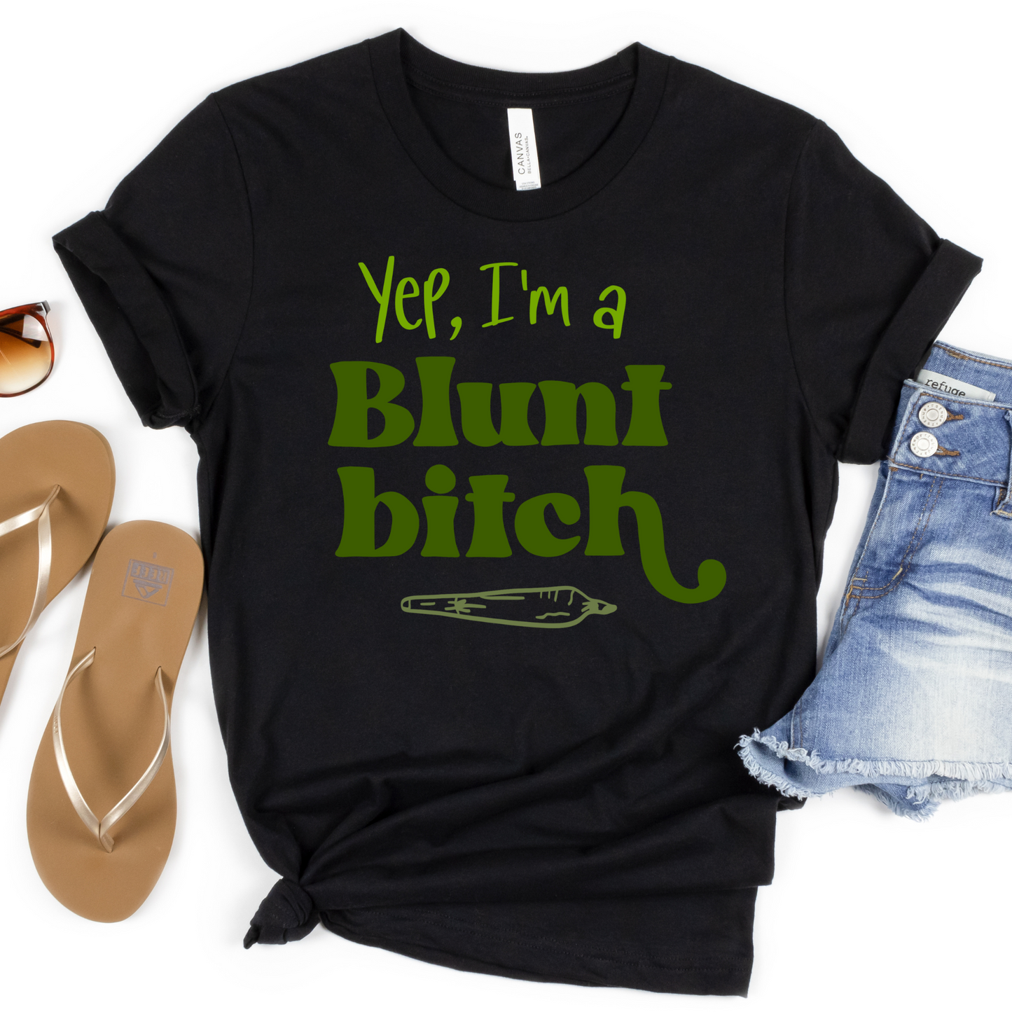Yep, I'm A Blunt Bitch Weed 420 Full Color DTF Transfer