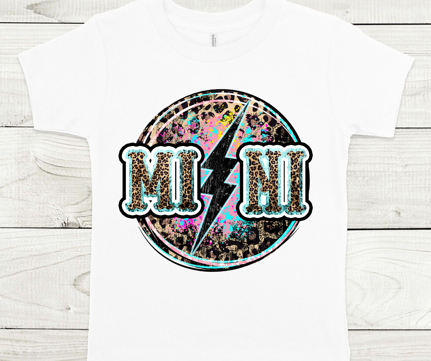 Mini Western Leopard Turquoise Full Color DTF Transfer