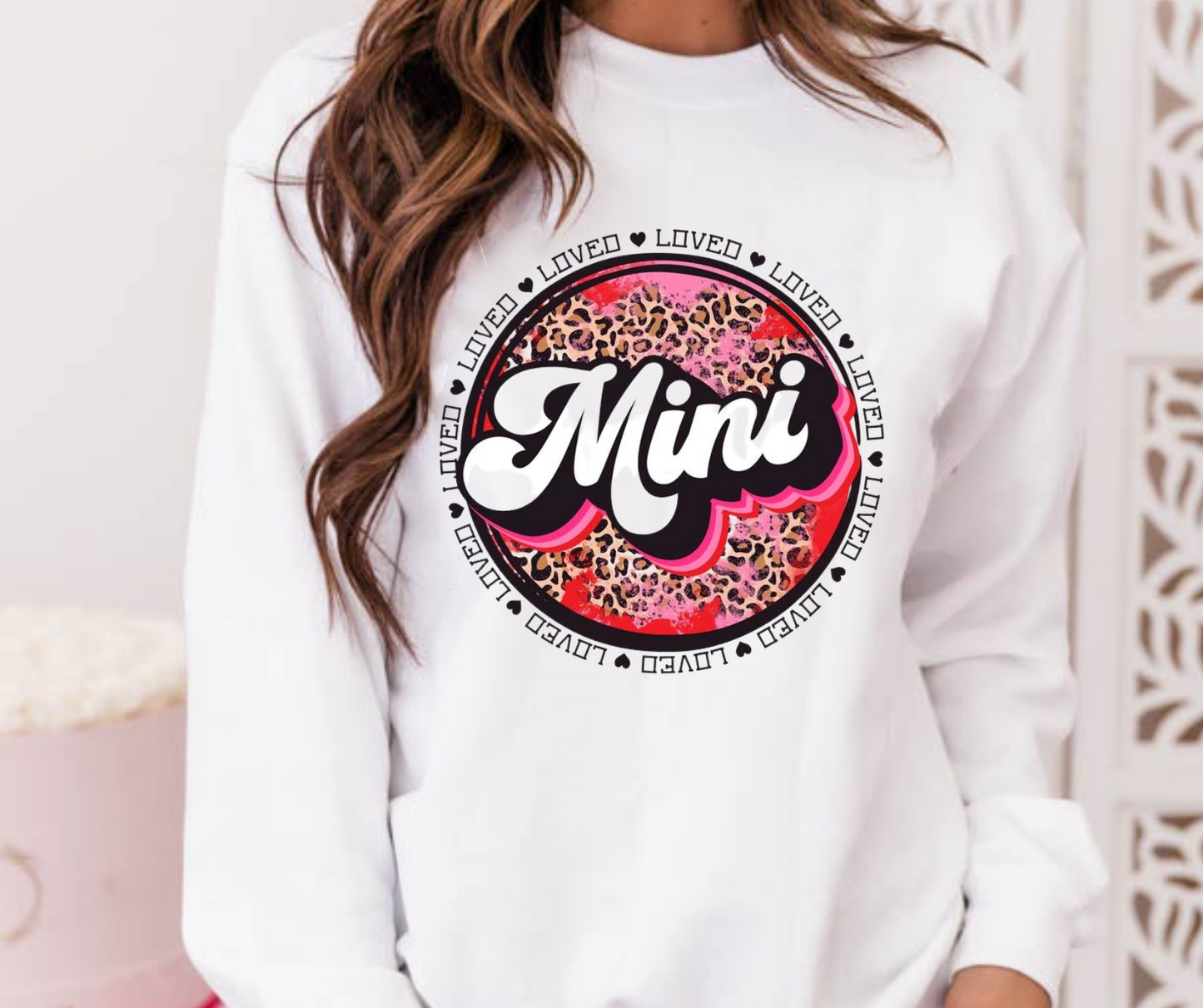 Mini Loved Leopard Circle Full Color DTF Transfer