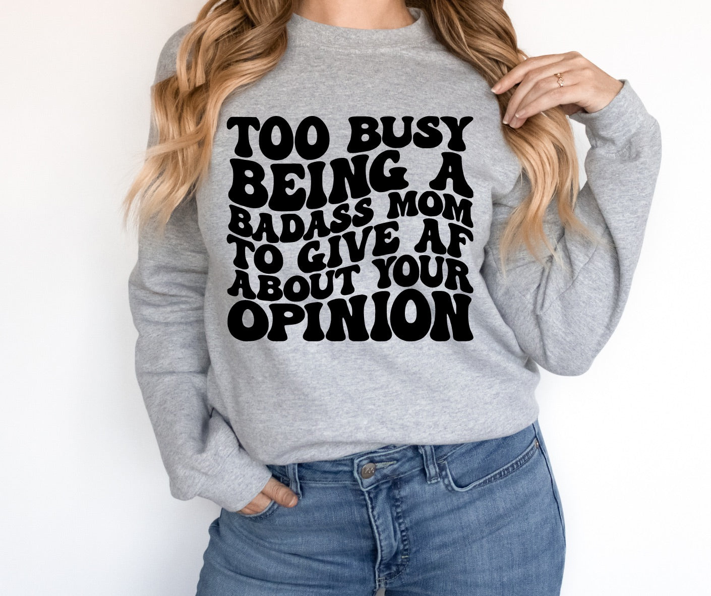 Too Busy Being A Badass Mom To Give AF About Your Opinion Full Color DTF Transfers