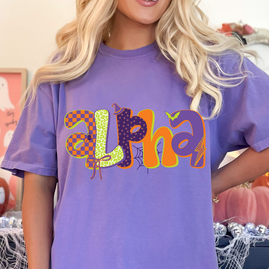 Halloween (Purple, Green, Orange) Alpha Full Color DTF Transfer