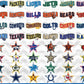 Football Team (ALL N*L TEAMS) w/Star Sleeve Option Full Color DTF Transfer