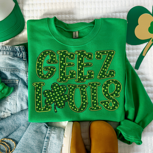 Geez Louis (LV) St. Patrick Full Color DTF Transfer
