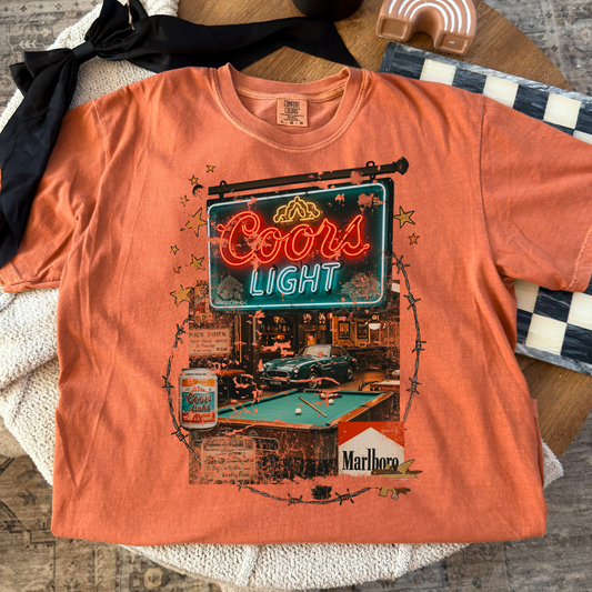 Coors Light Sign/Pool Table Full Color DTF Transfer