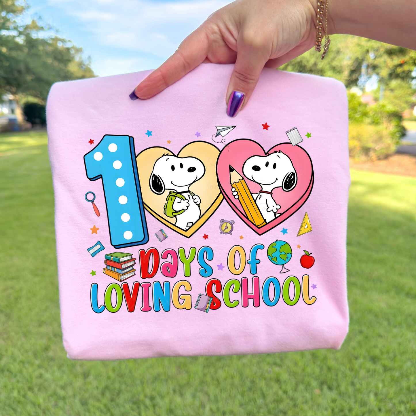 100 Days of Loving School Snoopy Full Color DTF Transfer
