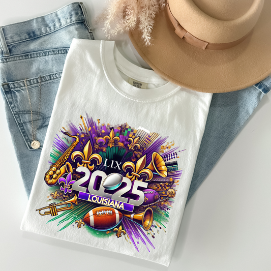 LIX 2025 Louisiana Superbowl Full Color DTF Transfer