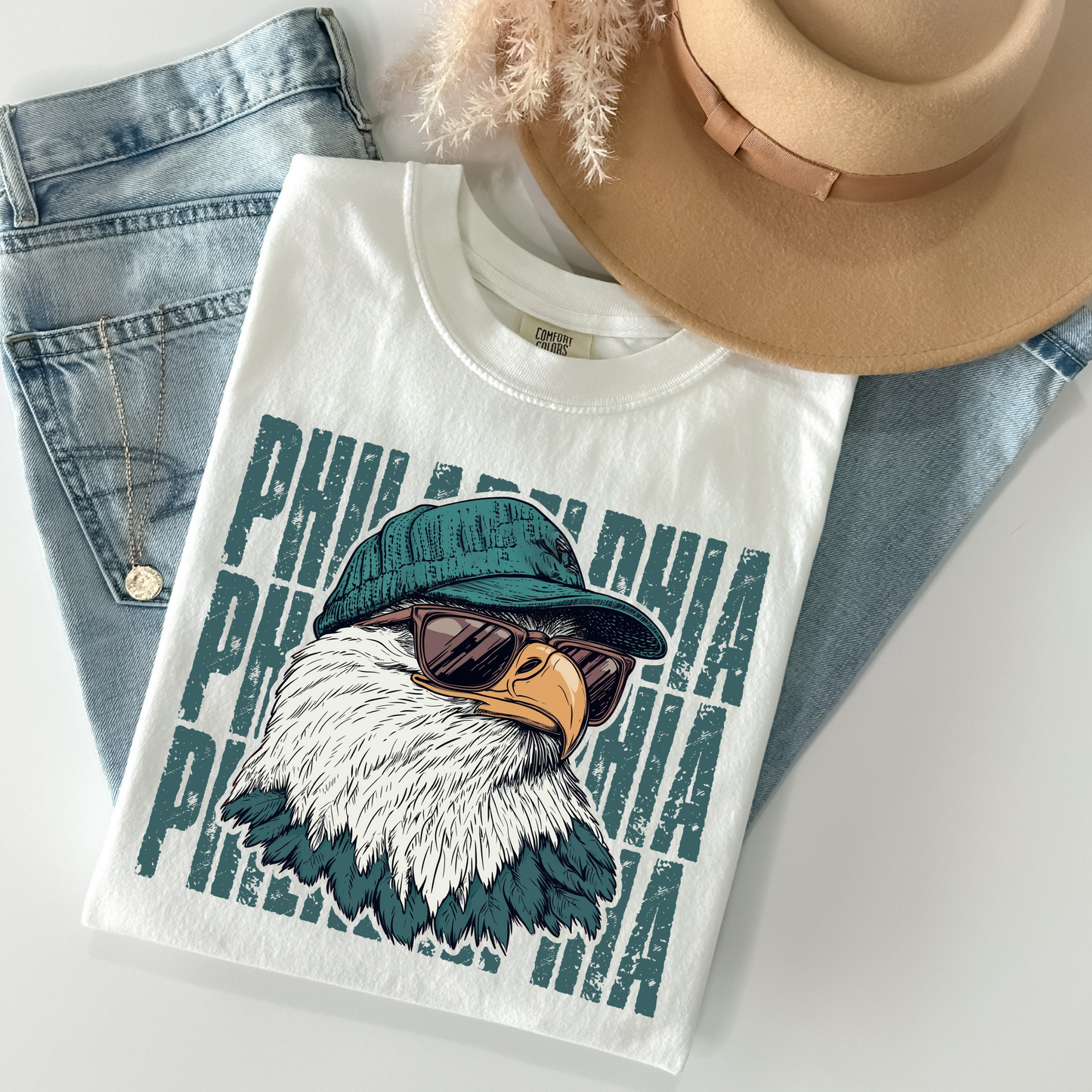 Philadelphia (Repeat) w/Eagles Full Color DTF Transfer