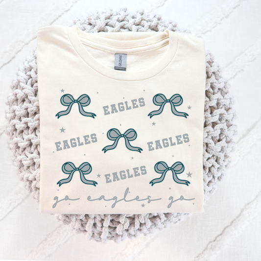 Eagles & Bows (Go Eagles Go)  Full Color DTF Transfer