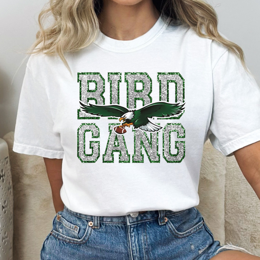 Bird Gang Faux Glitter (Eagles) Full Color DTF Transfer