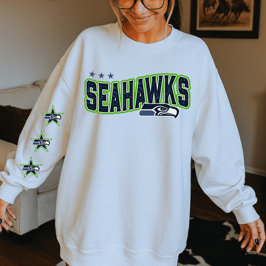 Football Team (ALL N*L TEAMS) w/Star Sleeve Option Full Color DTF Transfer