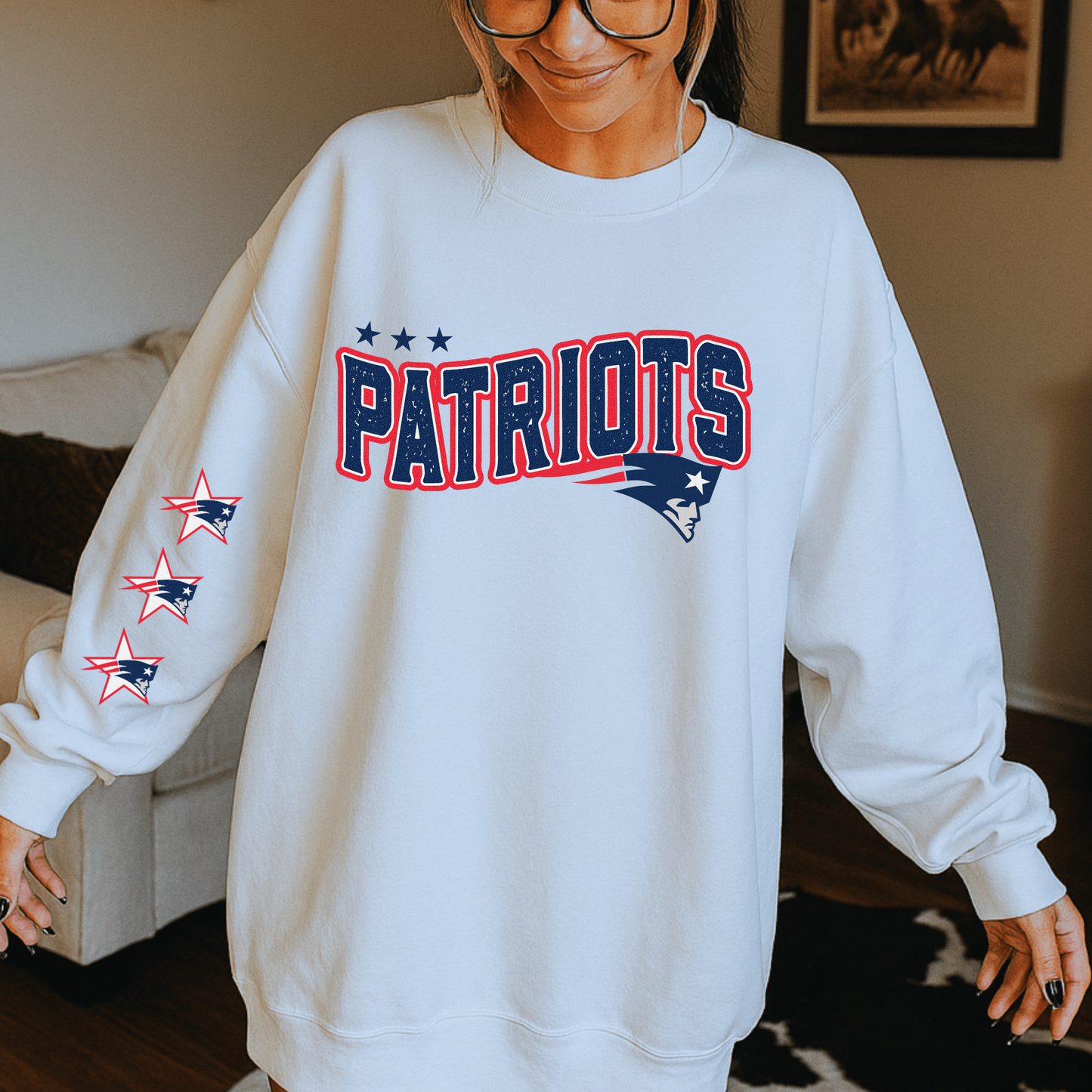Football Team (ALL N*L TEAMS) w/Star Sleeve Option Full Color DTF Transfer