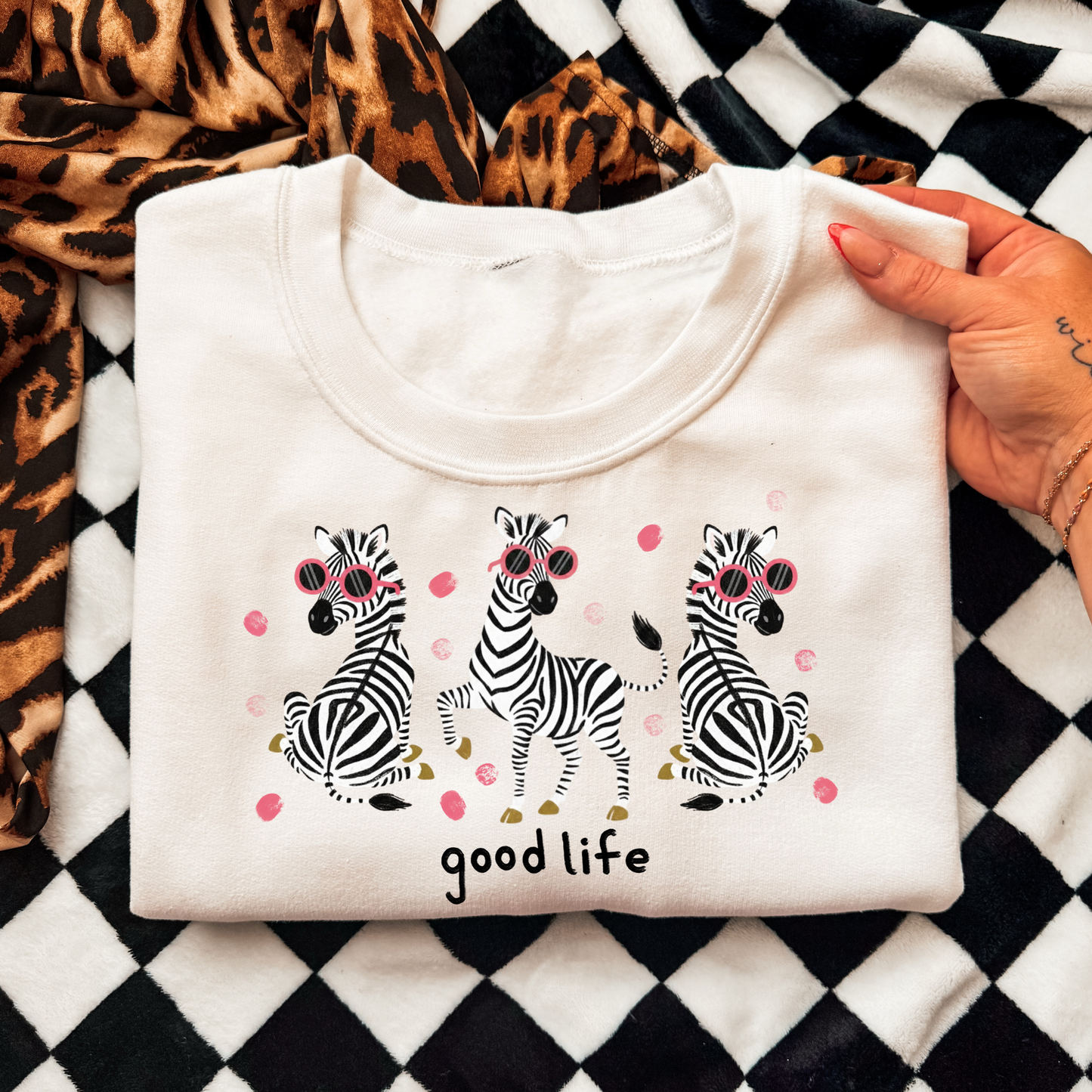Good Life (Zebra's) Full Color DTF Transfer