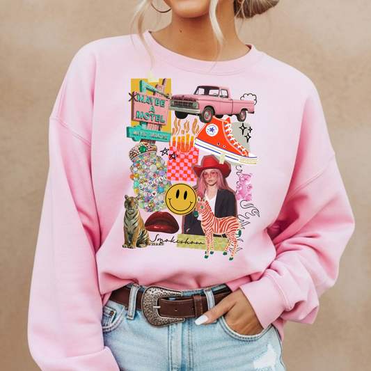 Smoke Show Boho Junkie Icons Collage Full Color DTF Transfer