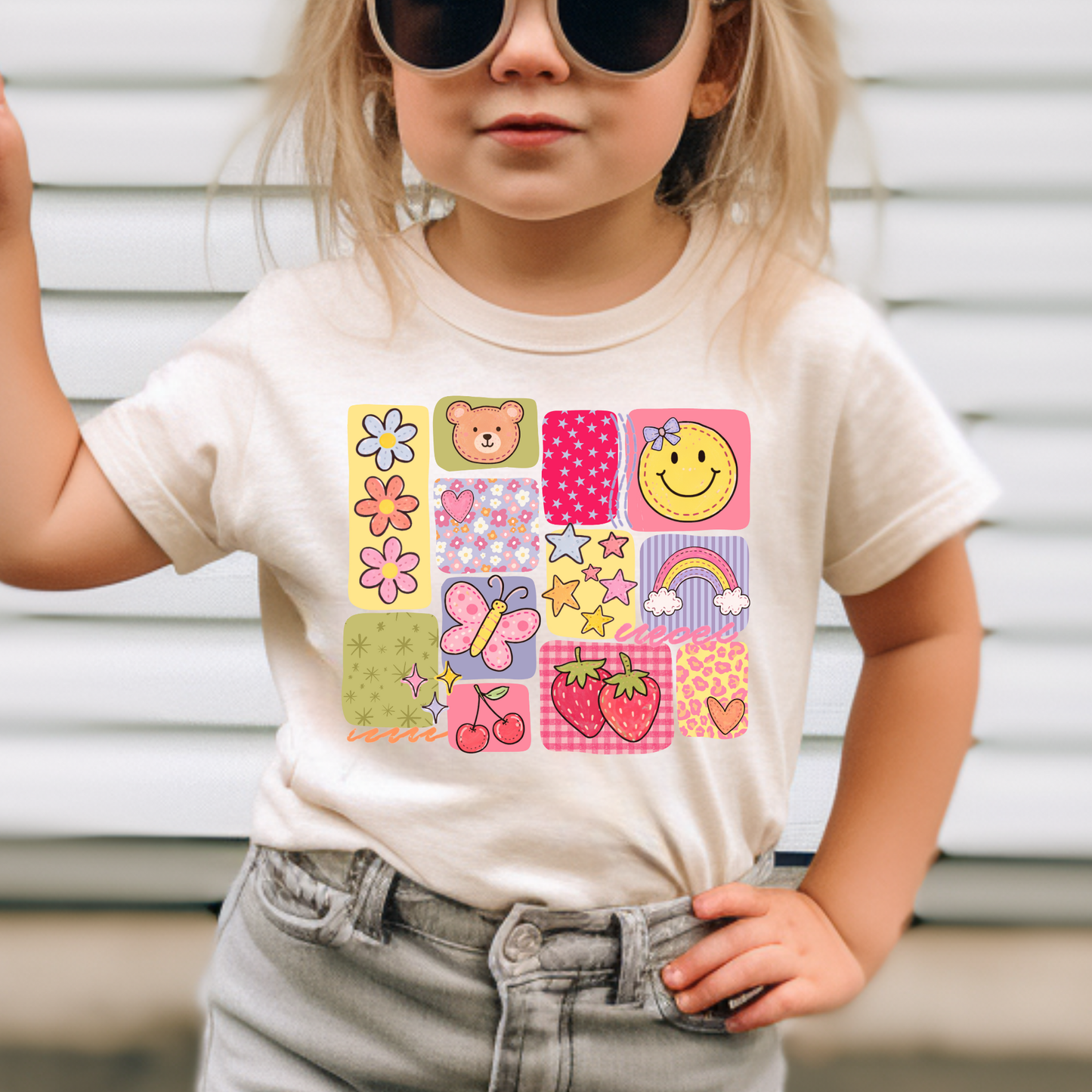 Girl Sticker Collage Full Color DTF Transfer