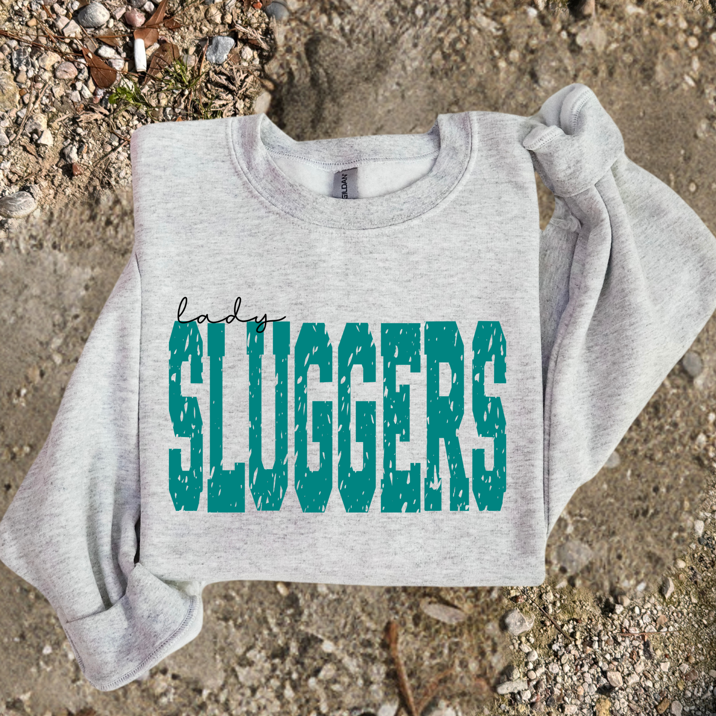 Distressed Grunge Top Script Alpha Font Full Color DTF Transfer