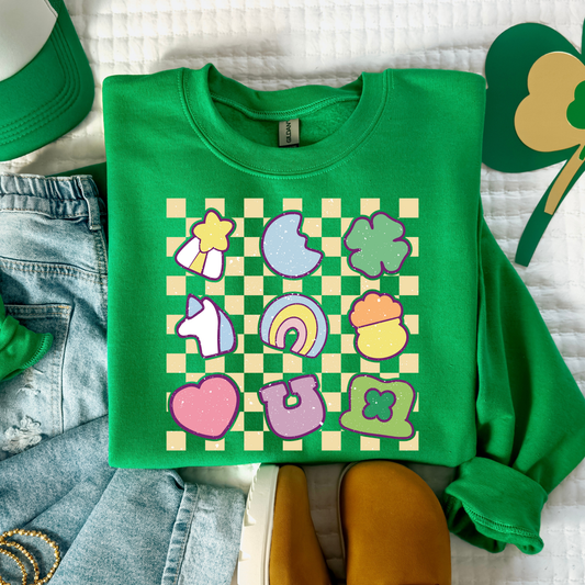 Checkered Lucky Charms Full Color DTF Transfer