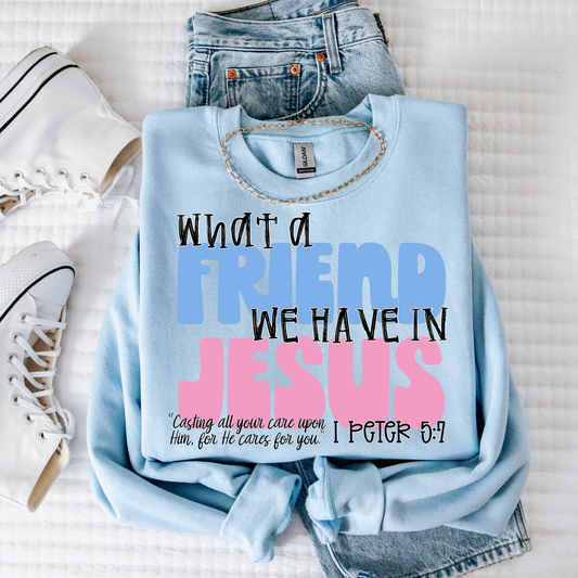 What A Friend We Have In Jesus Full Color DTF Transfer