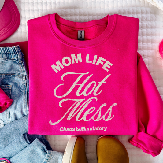 Mom Life Hot Mess Full Color DTF Transfer