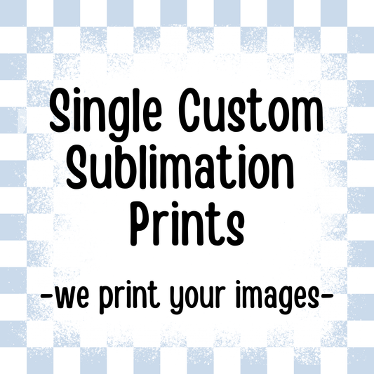 Single Print Custom Sublimation Transfer
