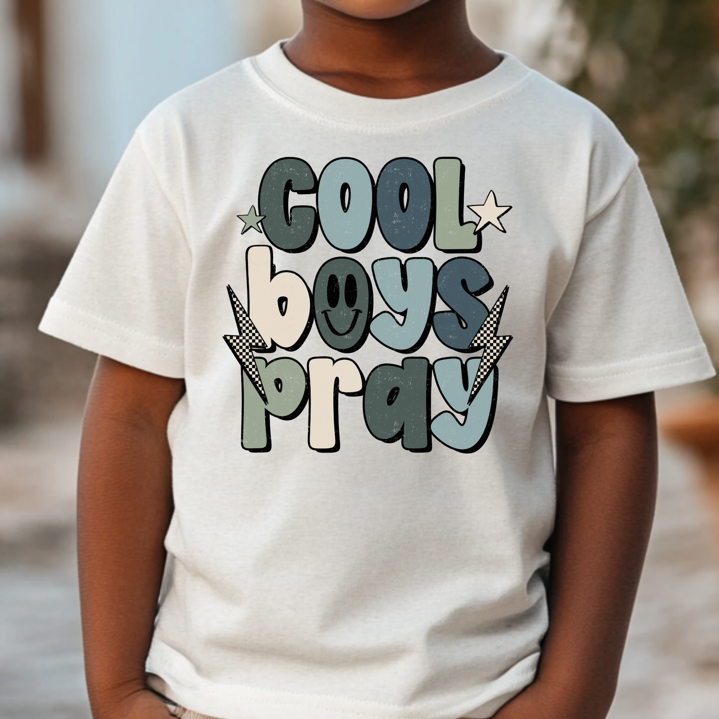 Cool Boys Pray Full Color DTF Transfer