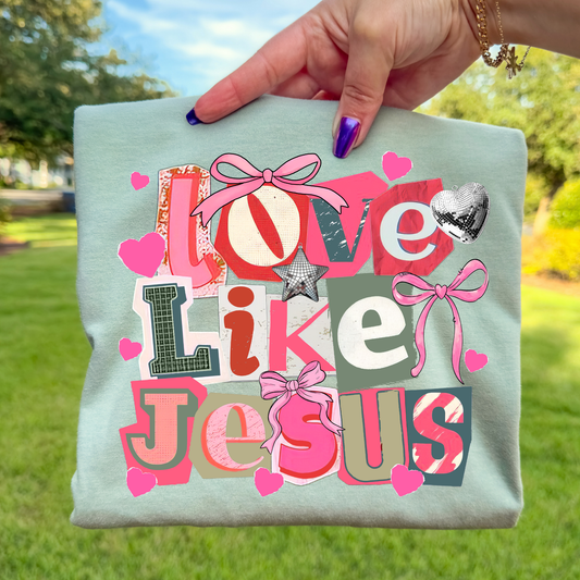 Love Like Jesus (Scrapbook) Full Color DTF Transfer