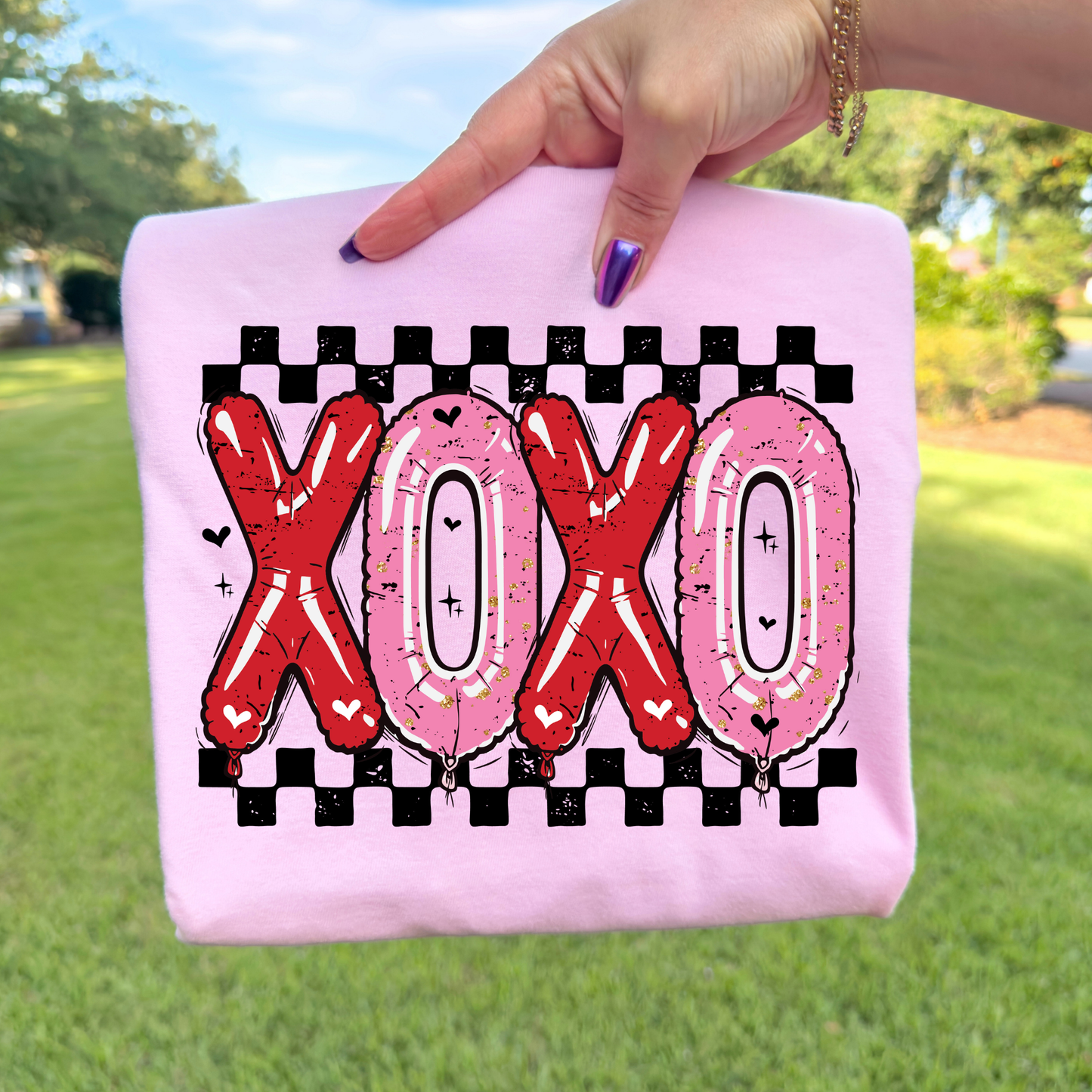 XOXO Ballon's Full Color DTF Transfer