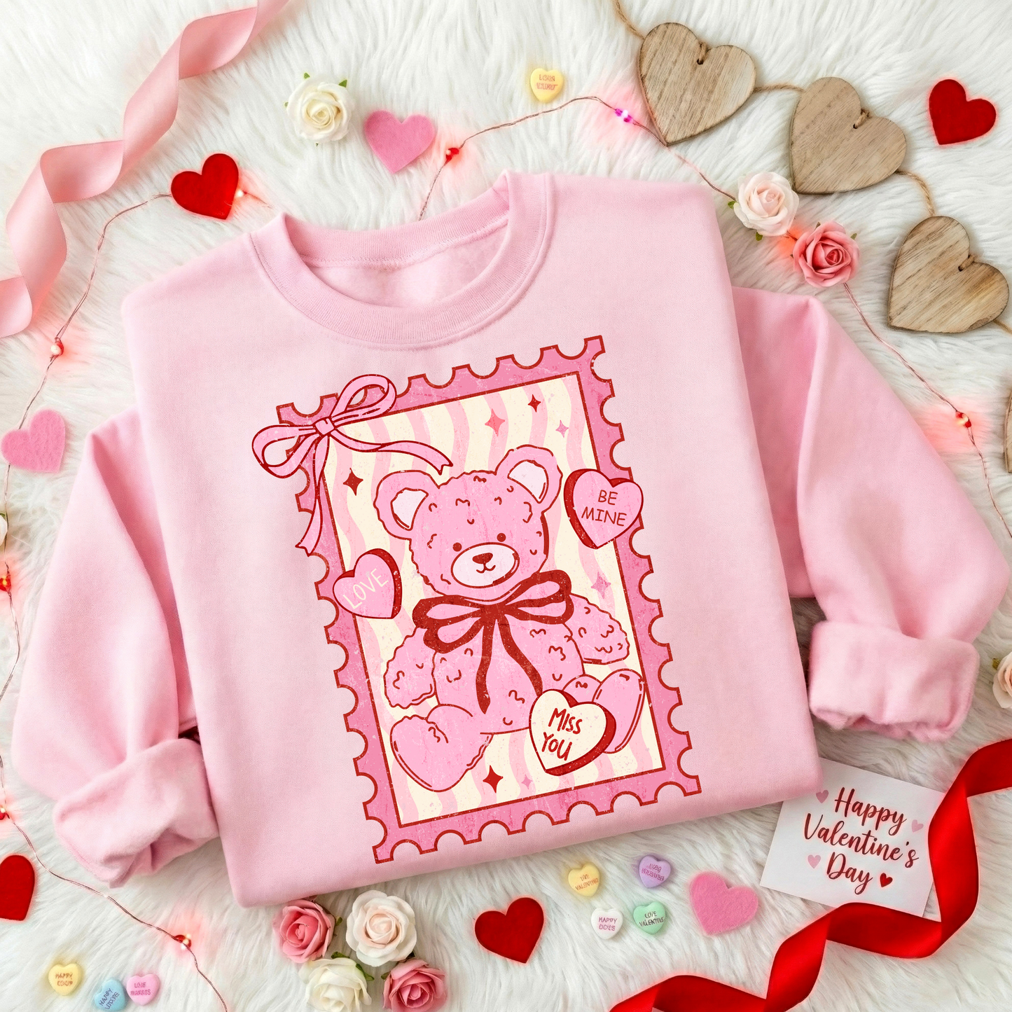 Teddy Bear Stamp Full Color DTF Transfer