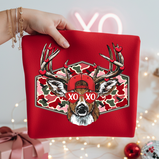 XOXO Glasses Deer Full Color DTF Transfer