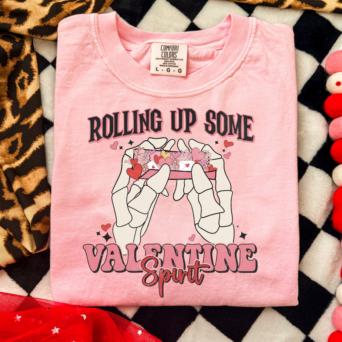 Rolling Up Some Valentine Spirit Full Color DTF Transfer