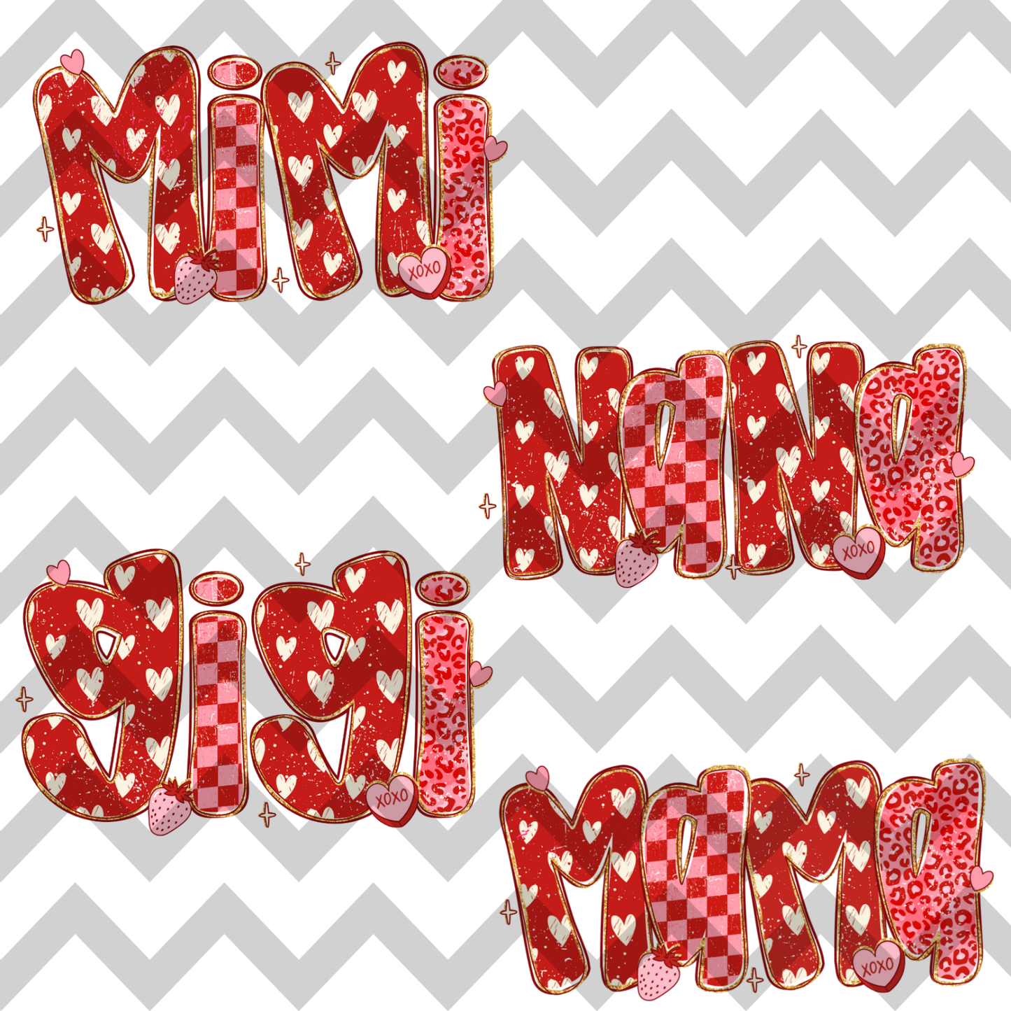 Valentine Mama (Multi Name Options) Full Color DTF Transfer