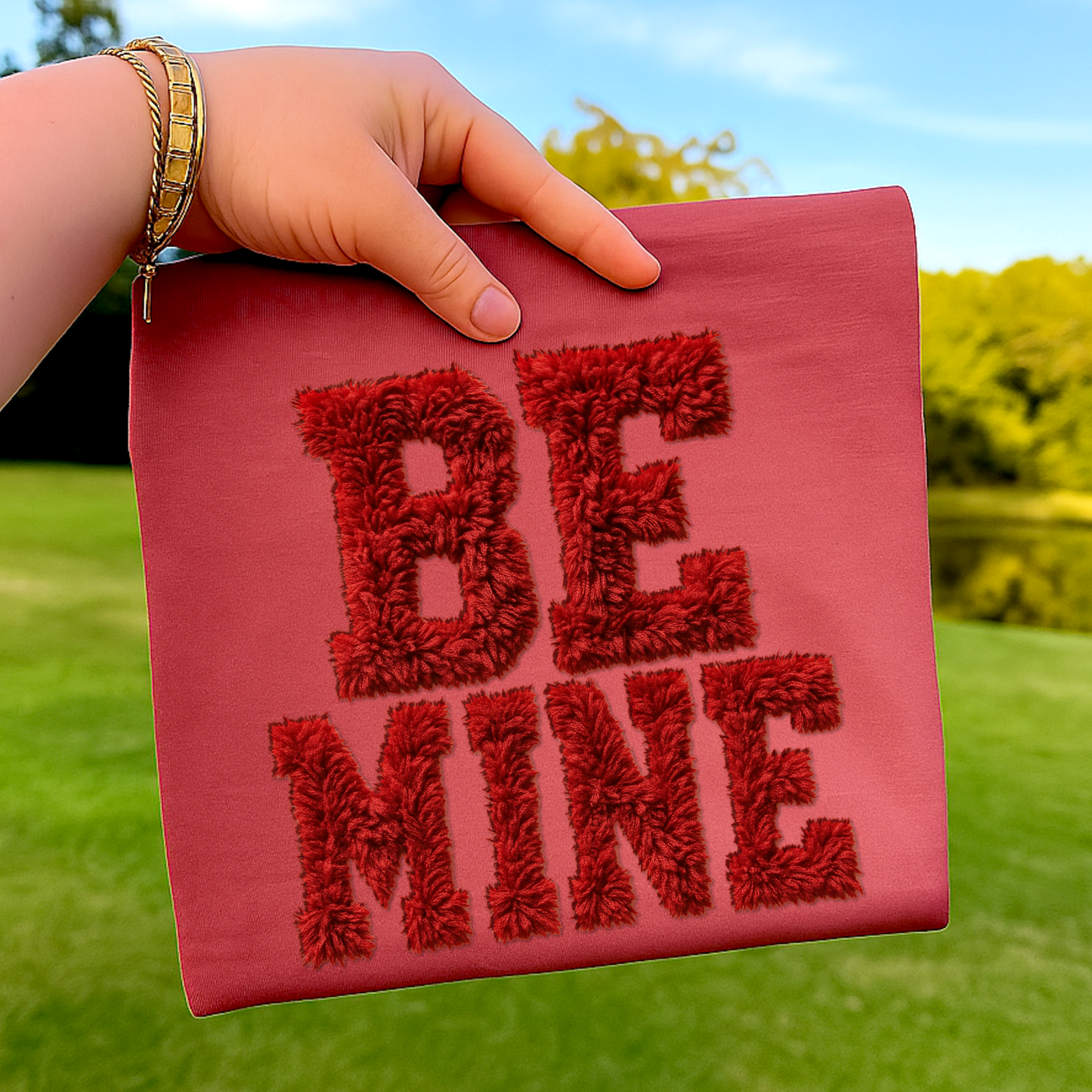 Be Mine (Faux Yarn) Full Color DTF Transfer