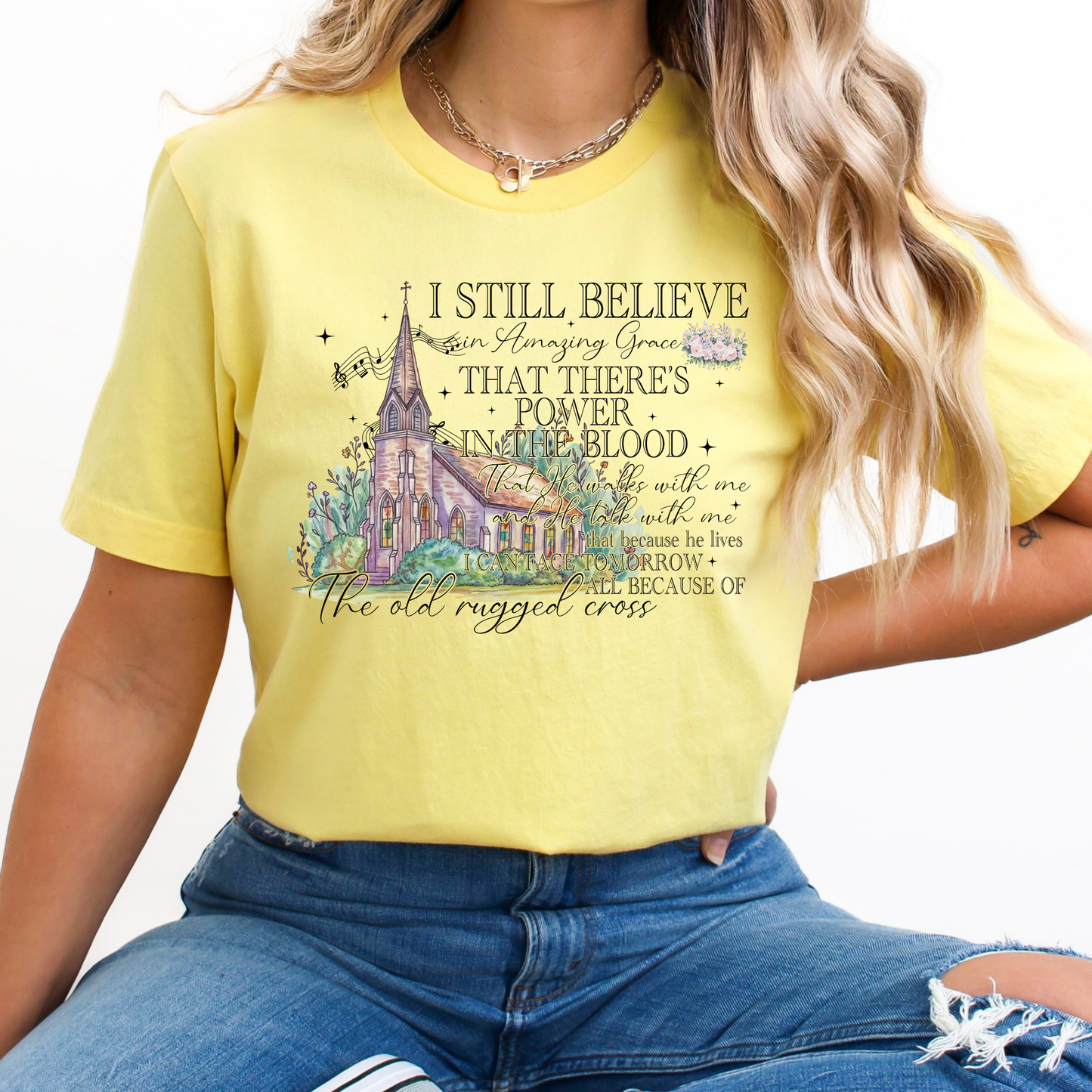 I Still Believe There's Power In The Blood Full Color DTF Transfer