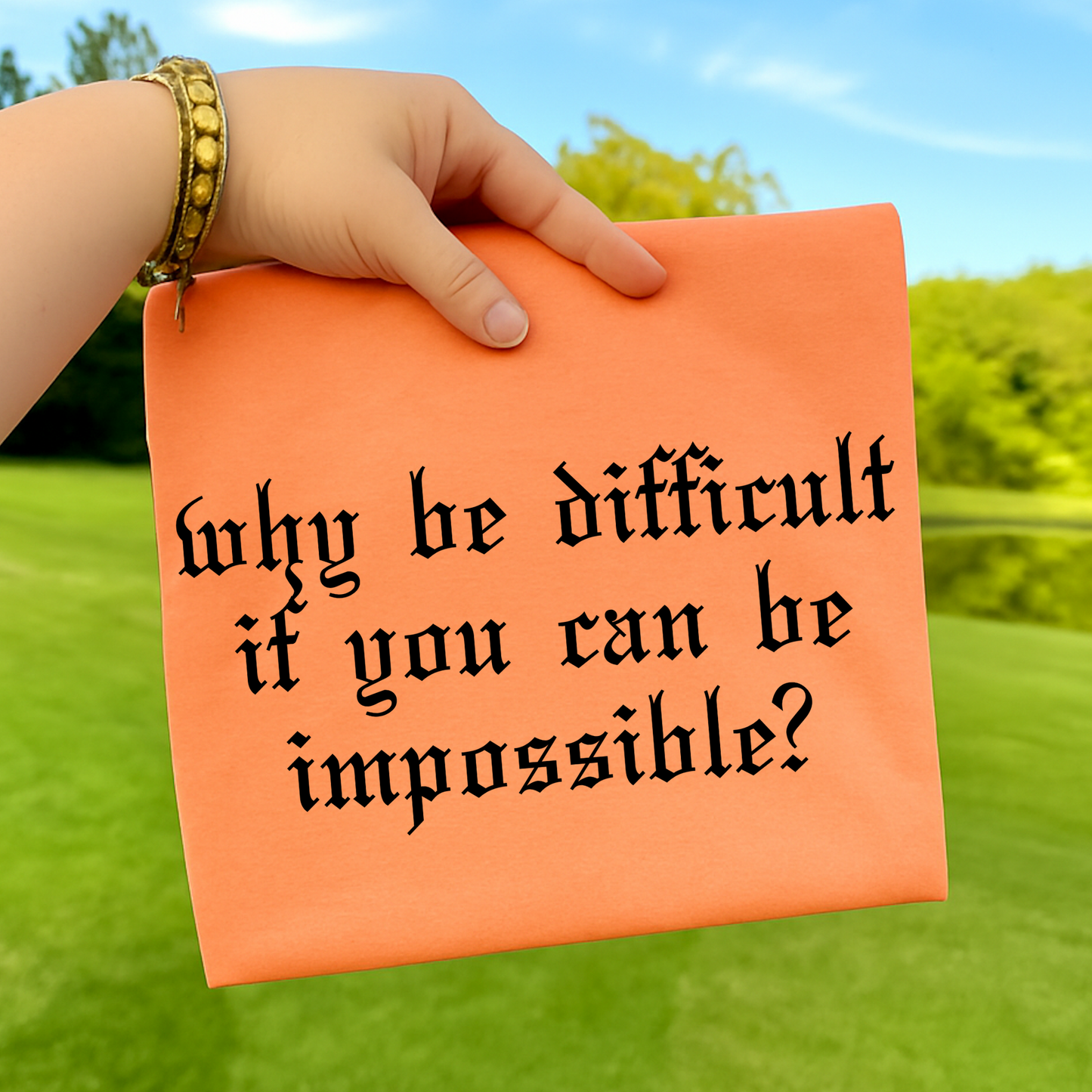 Why Be Difficult If You Can Be Impossible Full Color DTF Transfer