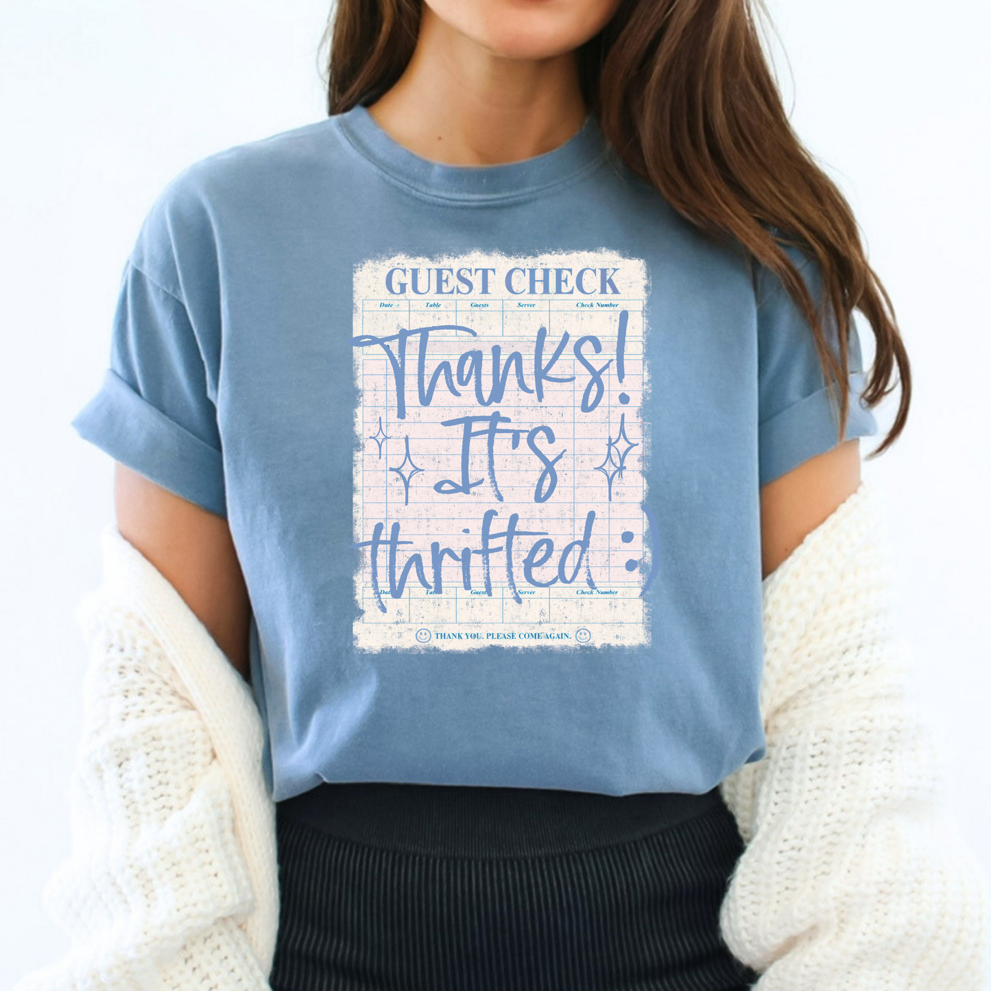 Thanks It's Thrifted Full Color DTF Transfer