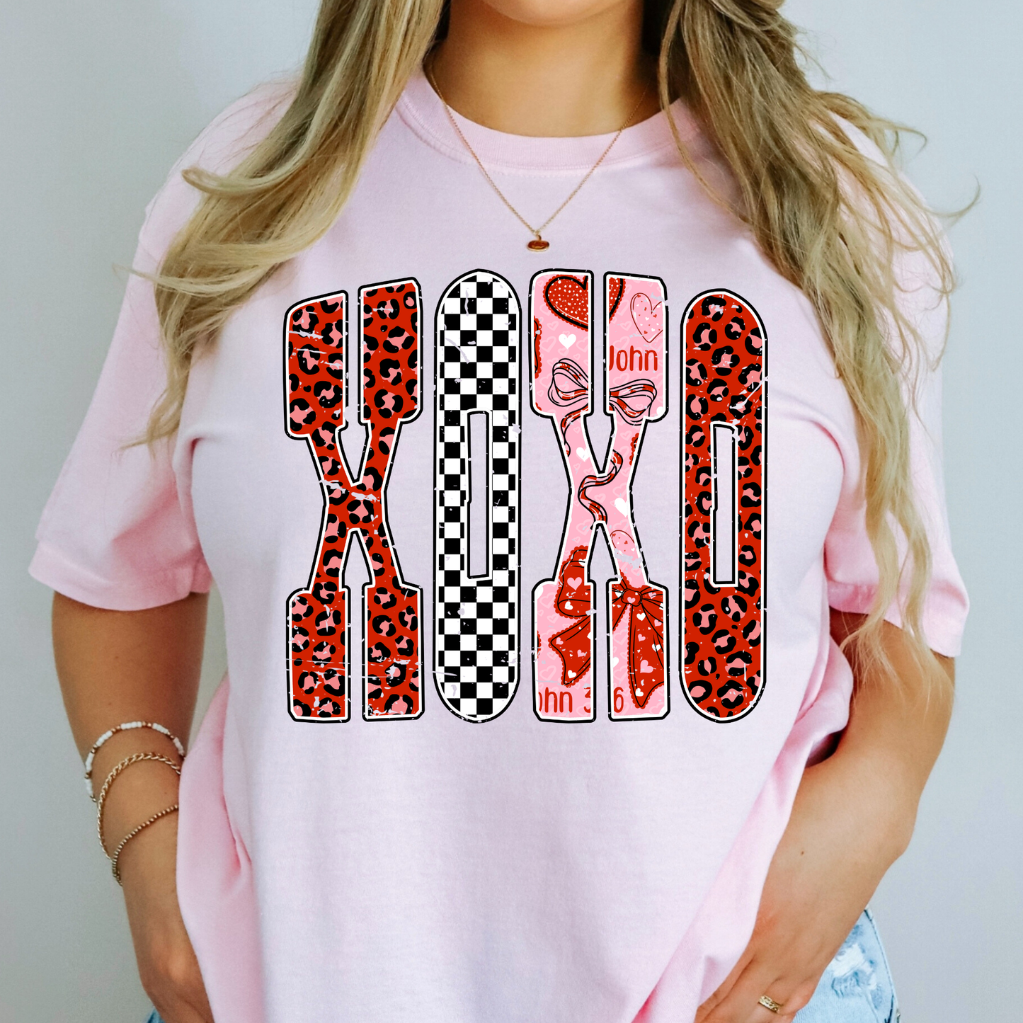 XOXO Full Color DTF Transfer