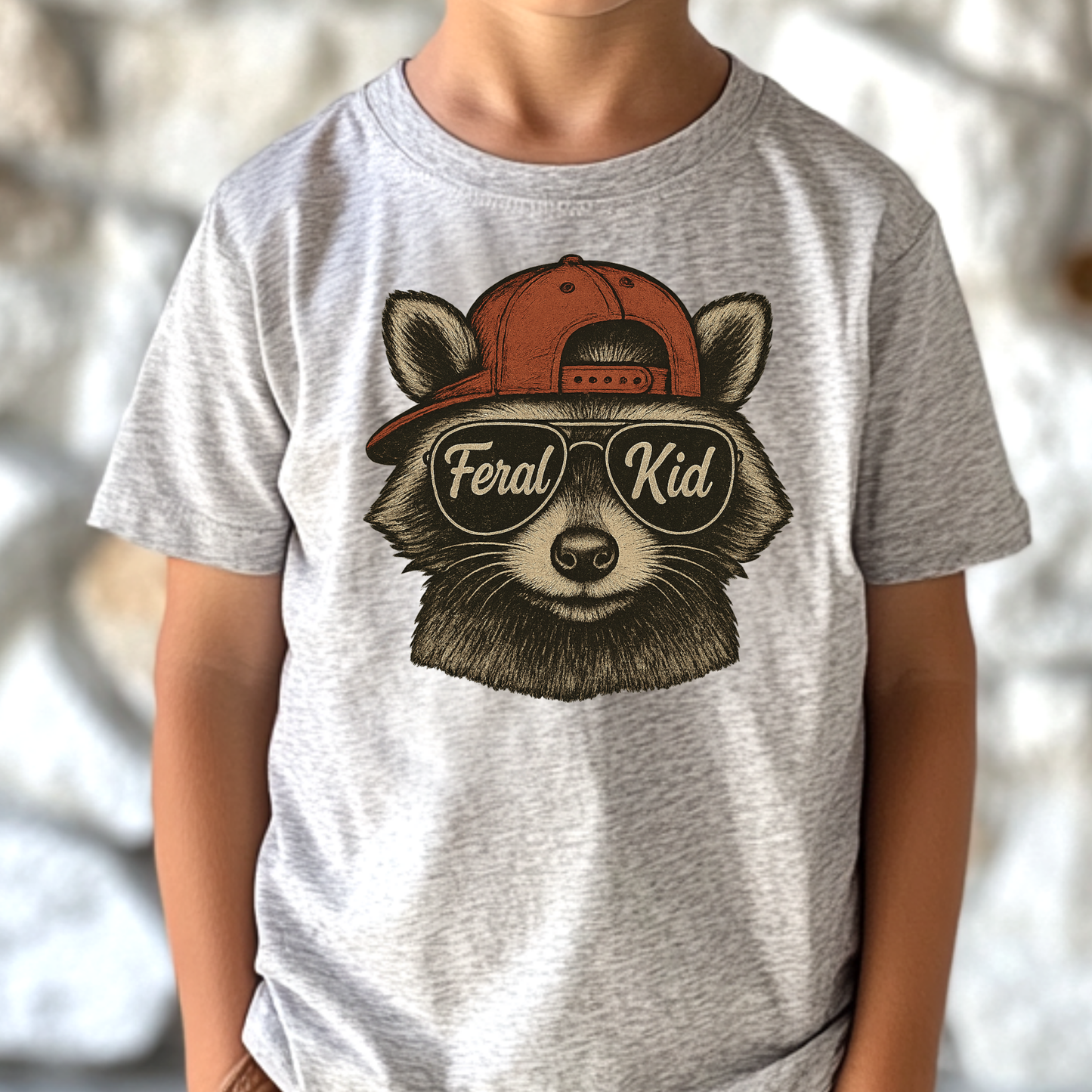 Feral Kid (Raccoon) Full Color DTF Transfer