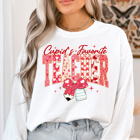 Cupid's Favorite Teacher (Multi Staff Options) Full Color DTF Transfer