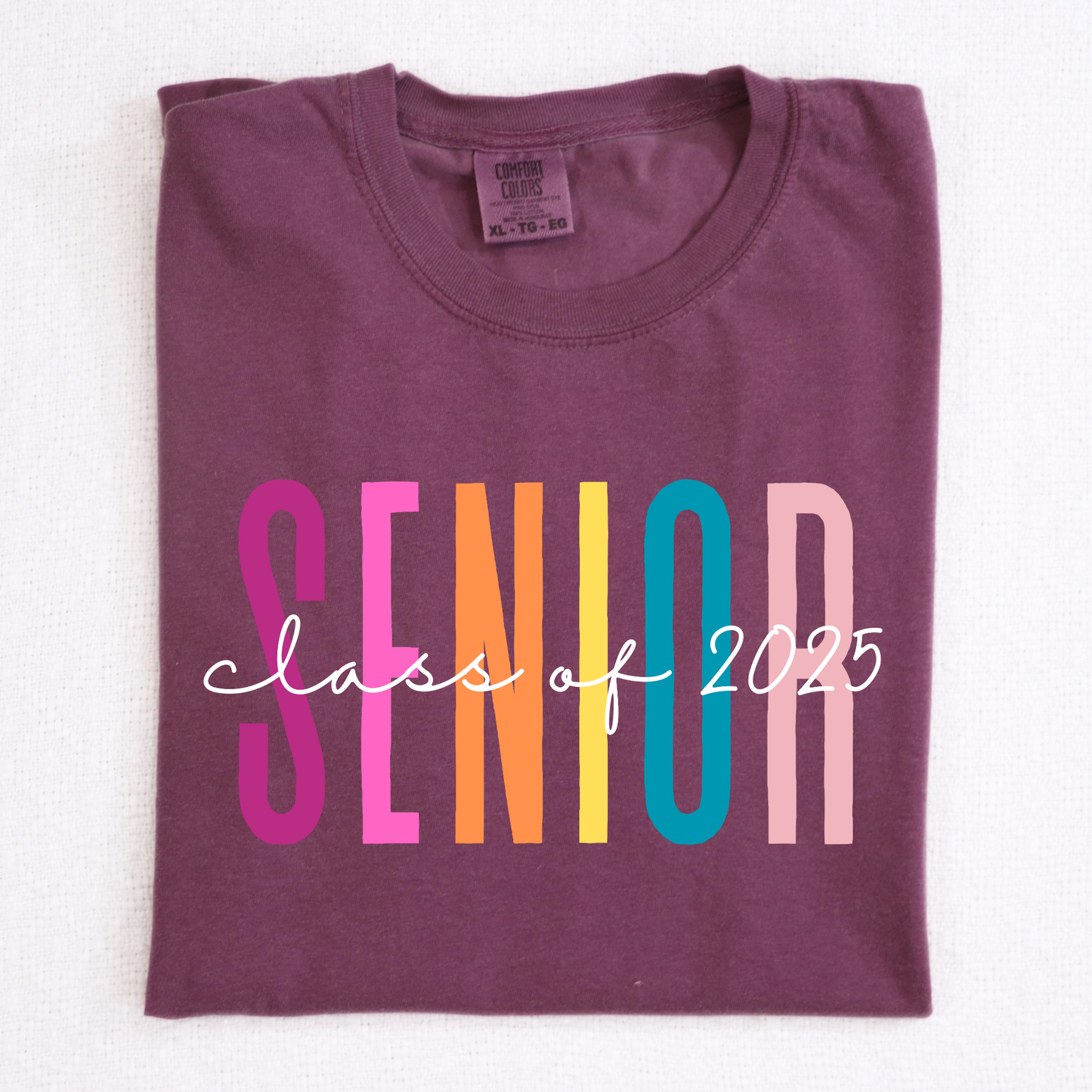 Colorful Class of Senior 2025 Full Color DTF Transfer