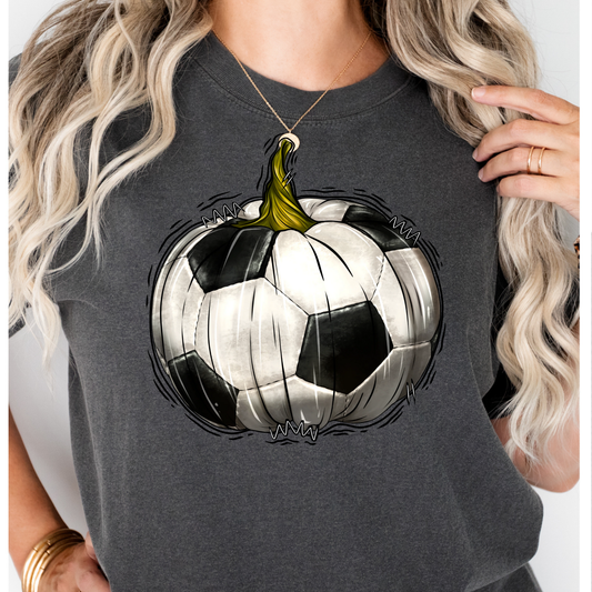 Soccer Pumpkin Full Color DTF Transfer