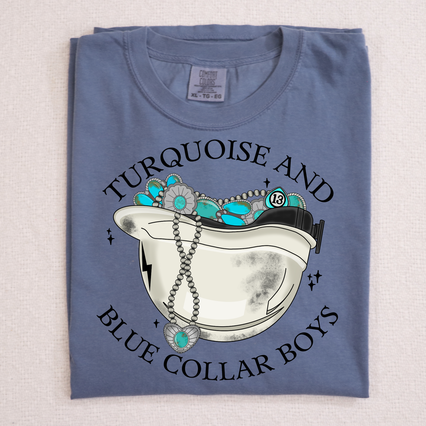 Turquoise and Blue Collar Boys Full Color DTF Transfer