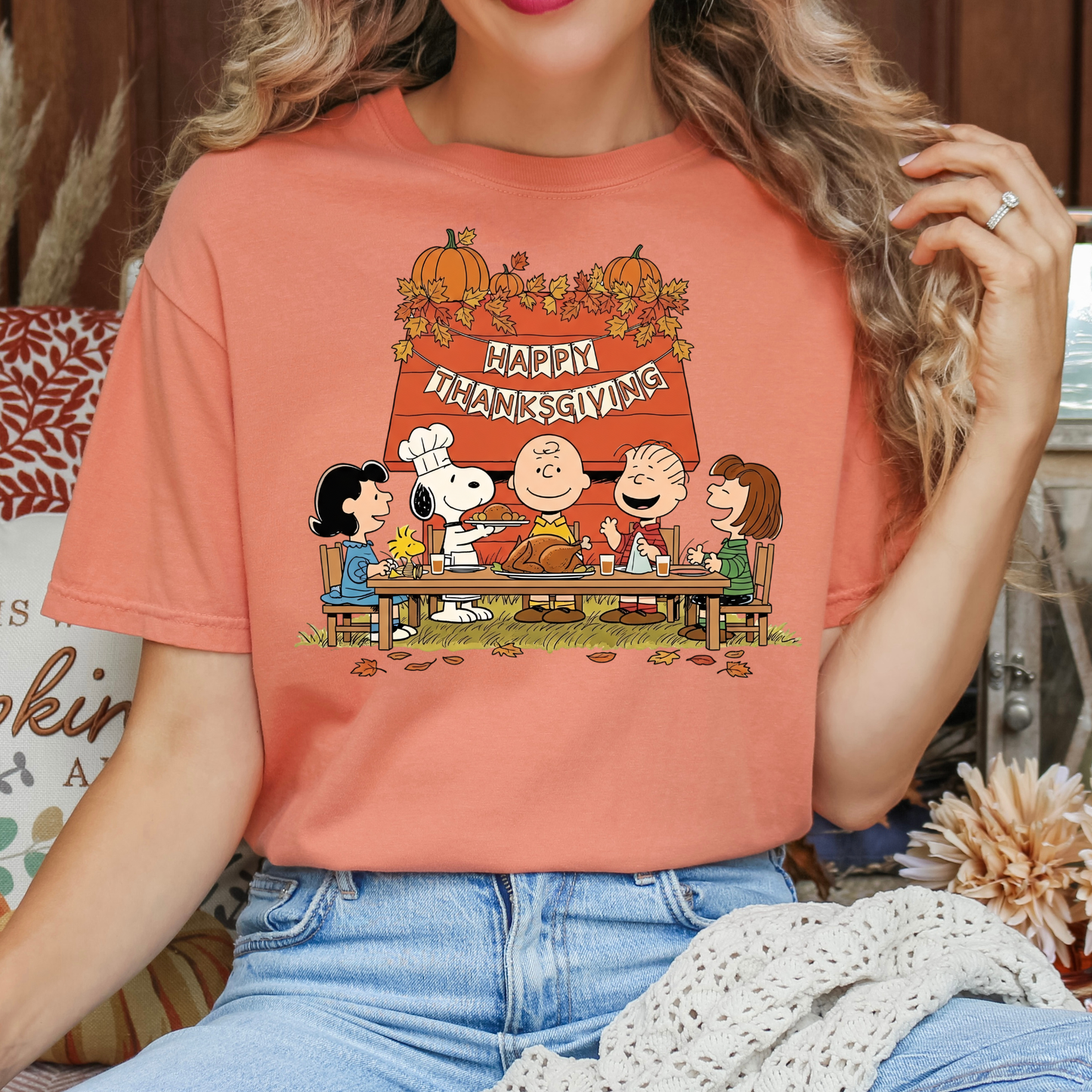 Happy Thanksgiving (Snoopy) Full Color DTF Transfer