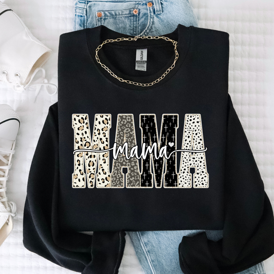 Mama (Script Strikethrough) Full Color DTF Transfer